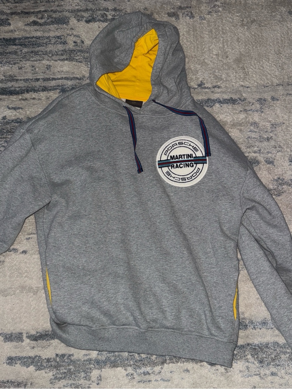 Porsche Design Grey Hoodie with Yellow Hood Lining